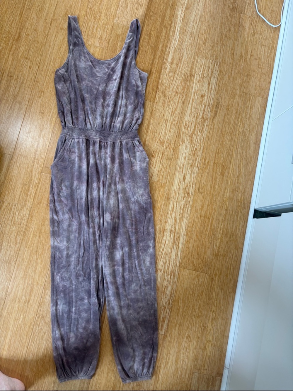 aerie purple Tie-Dye Sleeveless Jumpsuit